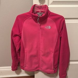 Small GUC hot pink north face zip up fleece